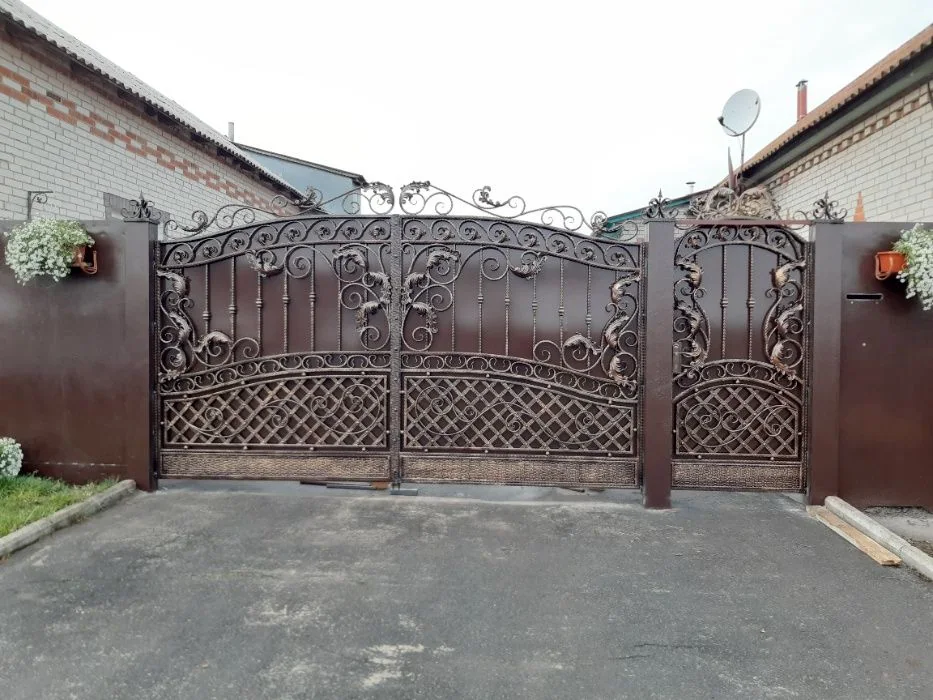 Ковані ворота з хвірткою